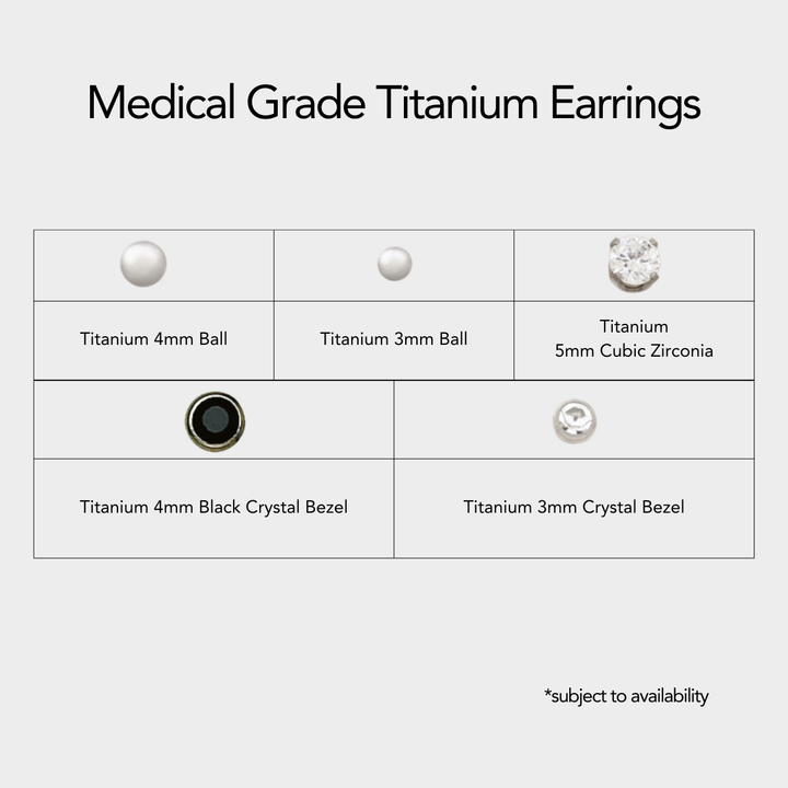 Ear Piercing - Medical Grade Stainless Steel / Titanium (Single) | PURE Spa & Beauty