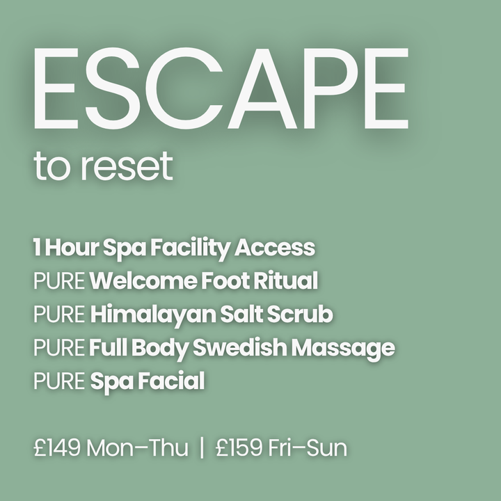 Escape to Reset (Mon-Thur) | Salt Scrub, Swedish Massage, Spa Facial + Facilities