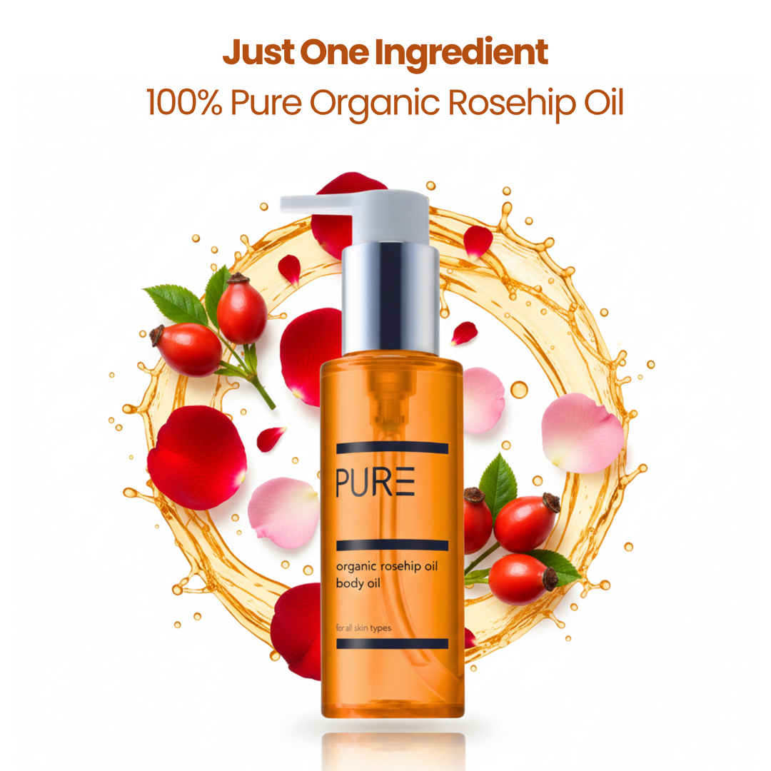 PURE Organic Cold-Pressed Rosehip Body Oil (100ml)
