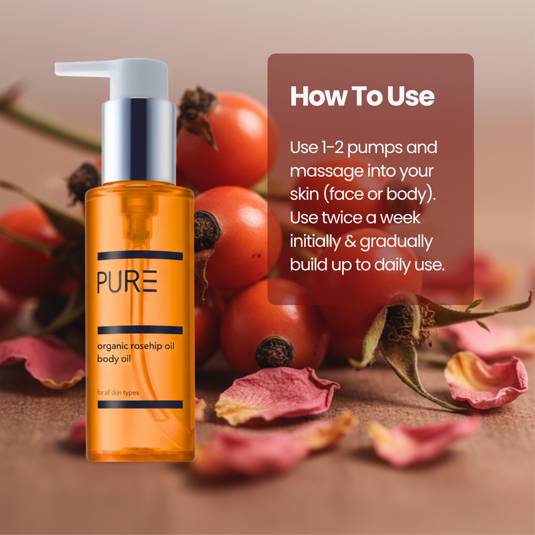 PURE Organic Cold-Pressed Rosehip Body Oil (100ml)