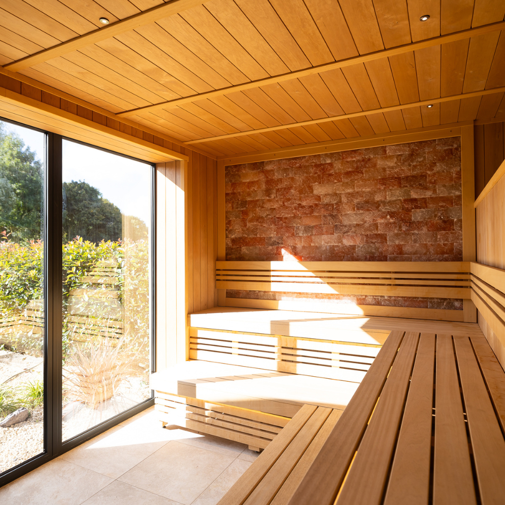 The sauna at PURE Witney Lakes in Oxfordshire, part of the 60 minutes of free spa facilities included with the Her Birthday gift experience