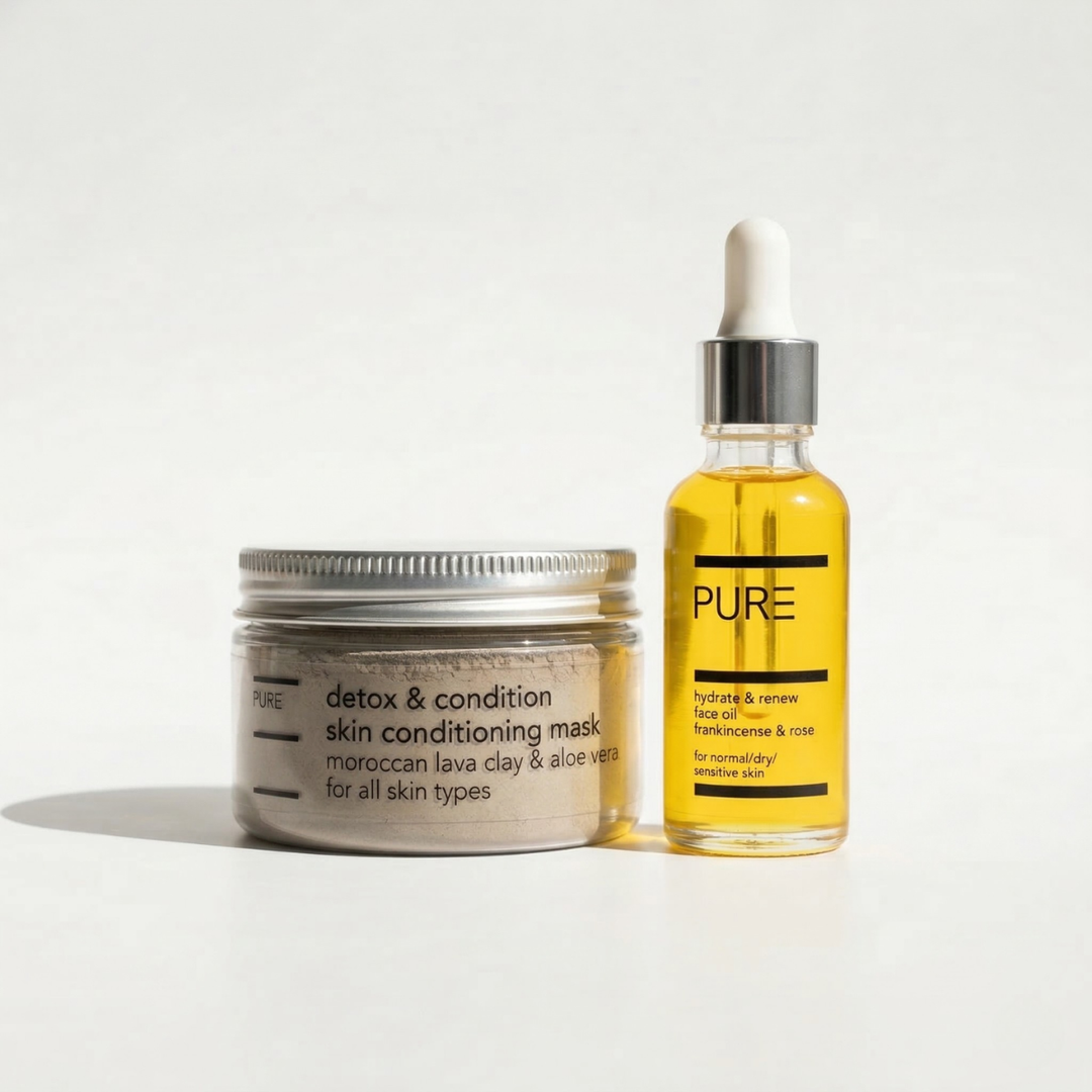 Purera Mask PURE Face Mask Duo | Custom Clay Mask & Facial Oil Kit – PURE Spa UK