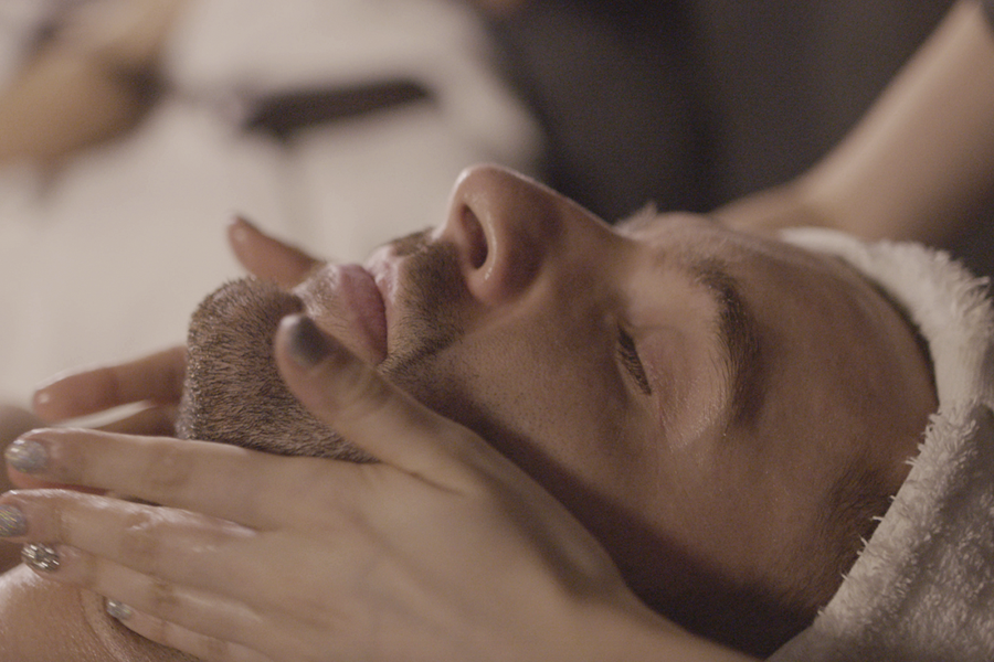 Man relaxing during his birthday spa treatment at PURE Spa & Beauty